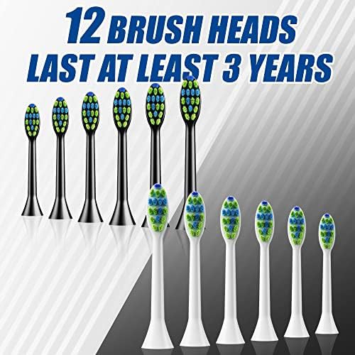 Double sonic toothbrush set in white and blue — photo 4