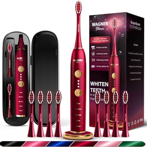 Wireless charging toothbrush with pressure sensor