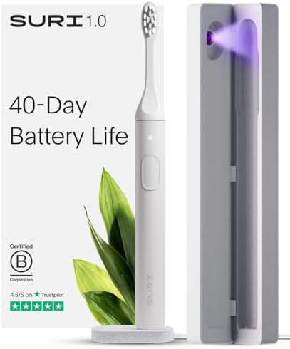 sonic toothbrush with UV case white