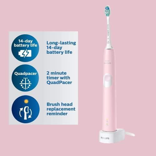 Pastel pink sonic toothbrush for plaque control — photo 4
