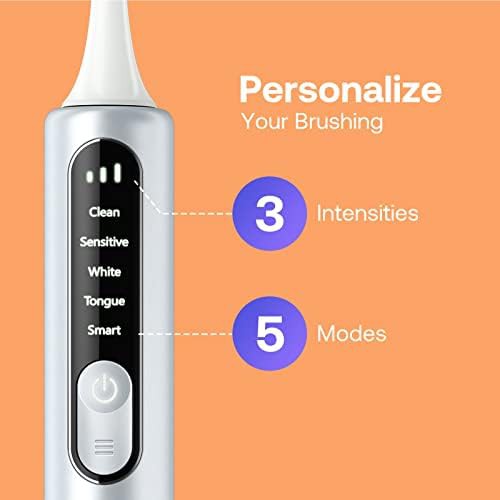 Silver sonic toothbrush with long battery life — photo 4