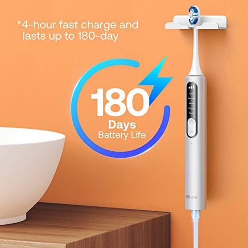 Silver sonic toothbrush with long battery life — photo 5