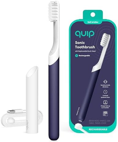 Midnight rechargeable sonic brush with plastic handle
