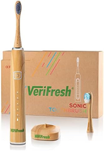 Sonic toothbrush with bamboo handle