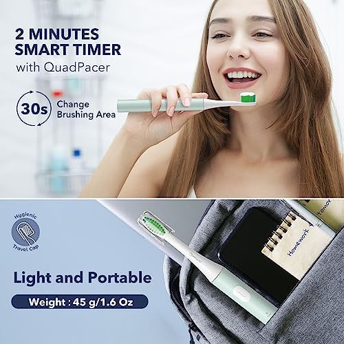 Powder blue sonic toothbrush with smart timer — photo 5