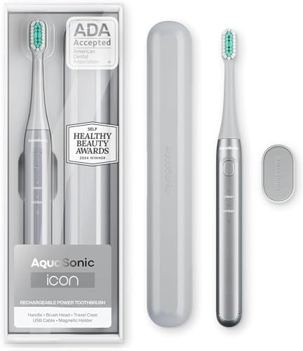 Stone grey micro vibrating sonic toothbrush