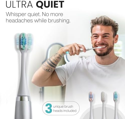 Silver metal slimsonic brush with smart timer — photo 3