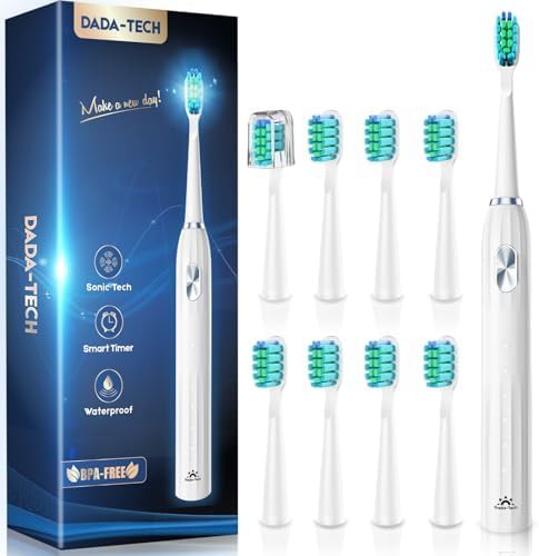 White and silver travel sonic toothbrush