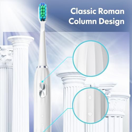 White and silver travel sonic toothbrush — photo 3