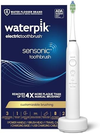 White Sensonic travel sonic toothbrush
