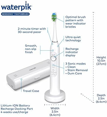White Sensonic travel sonic toothbrush — photo 4