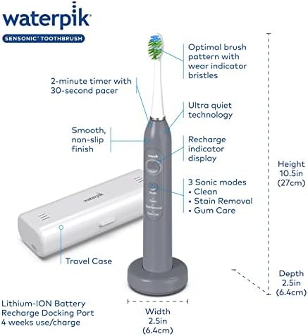 Gray Sensonic rechargeable sonic toothbrush — photo 4