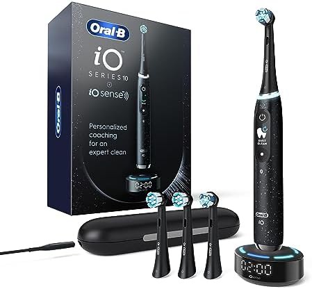Black io10 toothbrush with seven cleaning modes