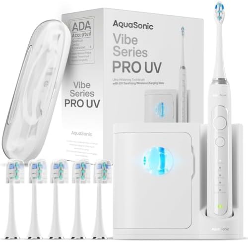 Optic white pro toothbrush with UV sanitizer