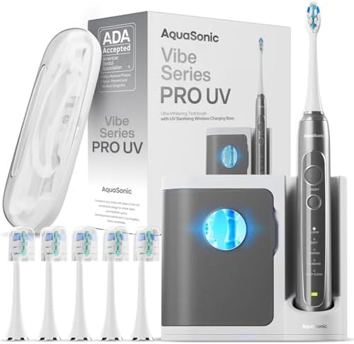 Charcoal metallic pro toothbrush with UV sanitizer