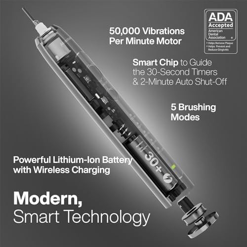 Charcoal metallic pro toothbrush with UV sanitizer — photo 3