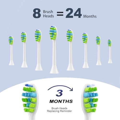 Rechargeable sonic brush with eight heads and case — photo 4