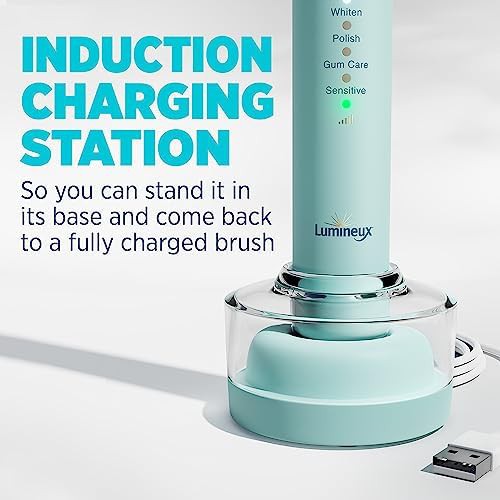 Lumineux sonic bamboo rechargeable electric toothbrush light blue — photo 5