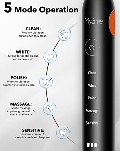 Black sonic toothbrush with whitening powder — photo 3