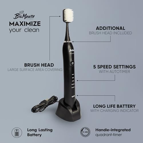 Black ultrasonic toothbrush with five cleaning modes — photo 5