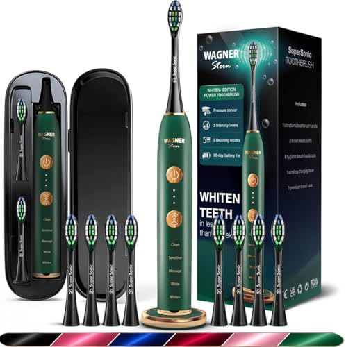 Sonic toothbrush with soft bristles and sensor