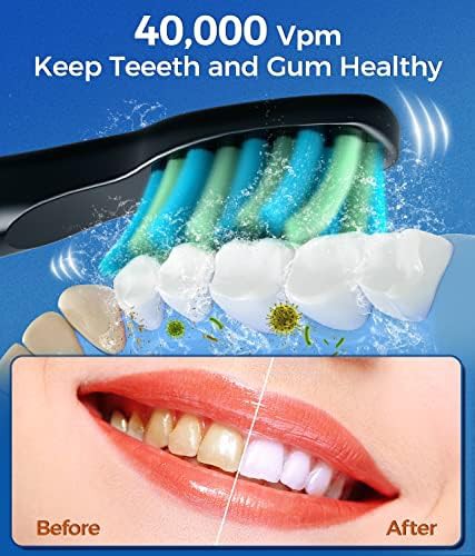 Black rechargeable sonic toothbrush for adults — photo 4