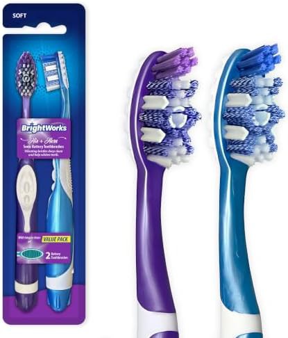 Blue and purple sonic battery toothbrush pack