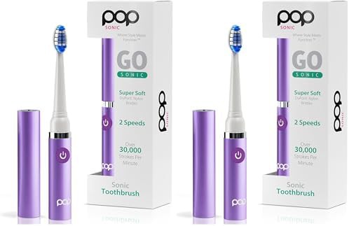 Purple sonic toothbrush two pack