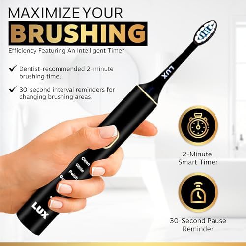 Black and gold LED whitening toothbrush — photo 4