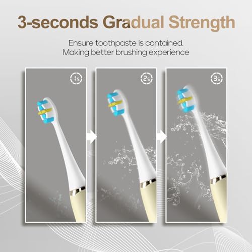 Beige rechargeable toothbrush with five modes — photo 4