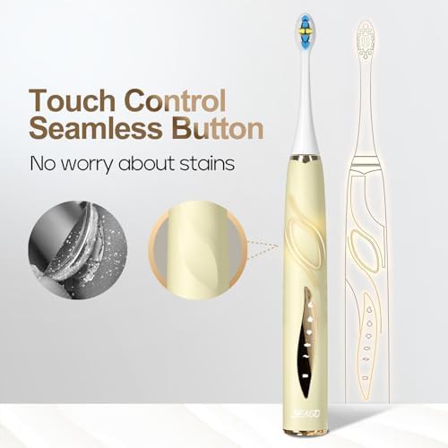Beige rechargeable toothbrush with five modes — photo 5
