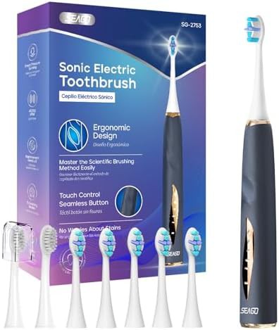 Adult rechargeable toothbrush with eight heads