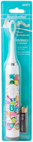 Squishmallows character sonic toothbrush with soft bristles