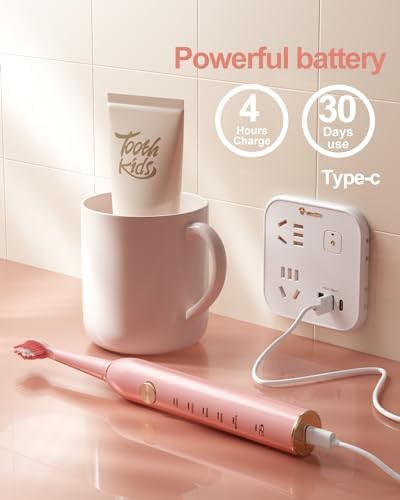 Pink travel sonic toothbrush for whitening — photo 5