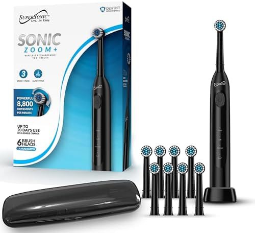 Rotating Electric Toothbrush with Wireless Charging