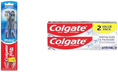 Floss tip sonic brush with baking soda paste