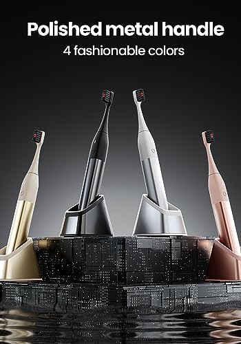 Allegro Luxury polished metal sonic electric toothbrush gunmetal grey — photo 4