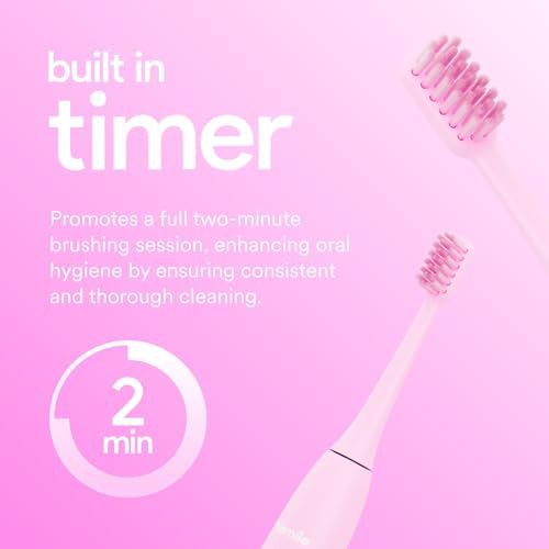 Pink rechargeable brush with smart timer — photo 4