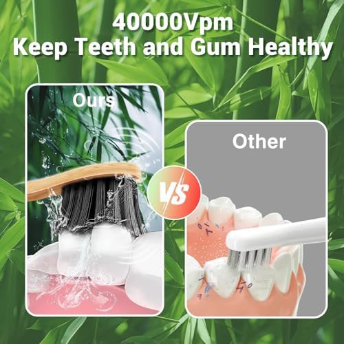 Bamboo sonic rechargeable waterproof toothbrush — photo 4