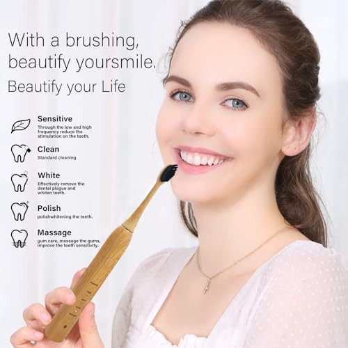 Bamboo sonic rechargeable waterproof toothbrush — photo 5