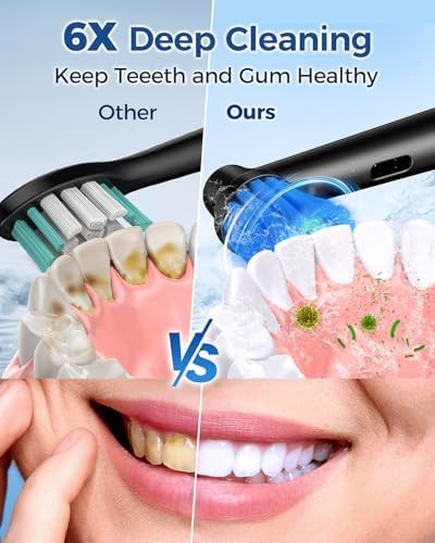 Black rotating electric toothbrush for gum care — photo 3