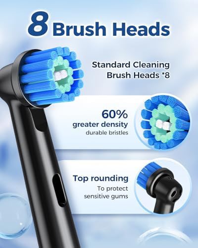 Black rotating electric toothbrush for gum care — photo 4
