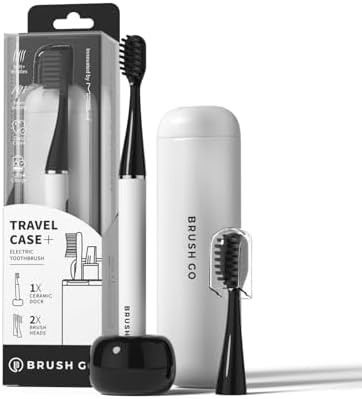 White slim rechargeable sonic toothbrush