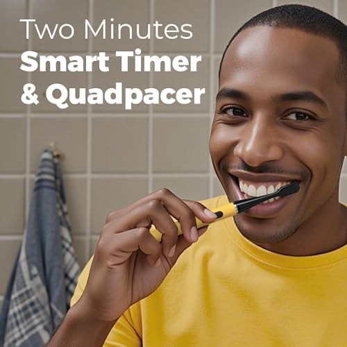 Yellow slim rechargeable sonic toothbrush — photo 5