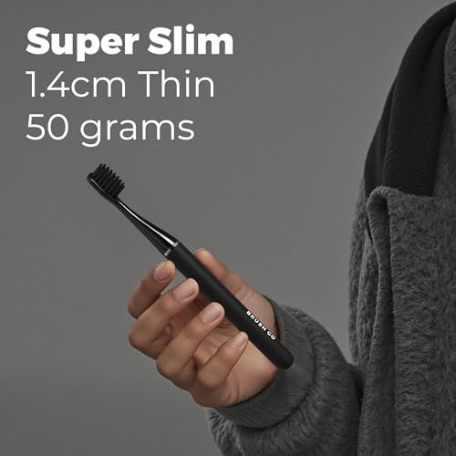 Black slim rechargeable sonic toothbrush — photo 3