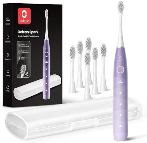 Purple travel sonic toothbrush with USB
