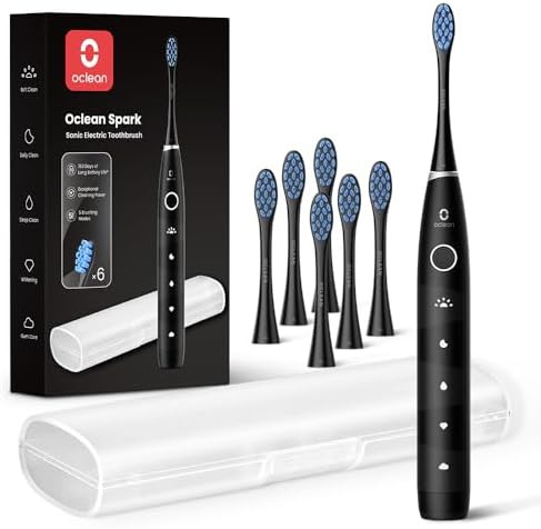 White sonic toothbrush with five modes