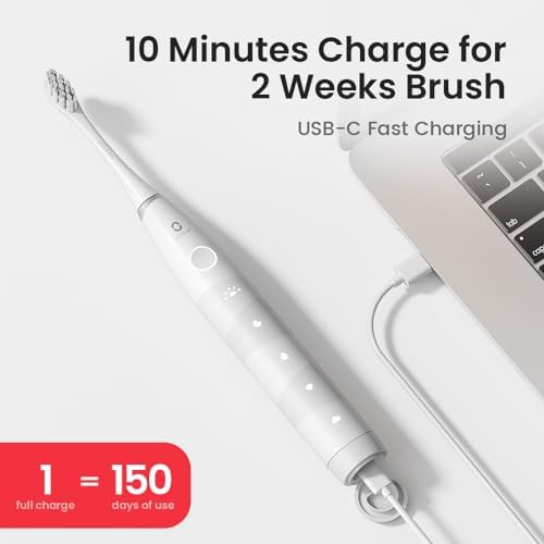 Rechargeable sonic toothbrush with six heads — photo 3
