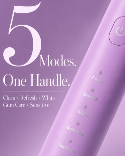 Purple rechargeable sonic toothbrush with timer — photo 3