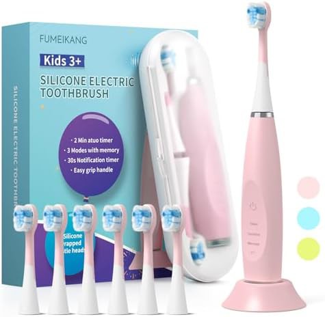 Pink rechargeable toothbrush for kids